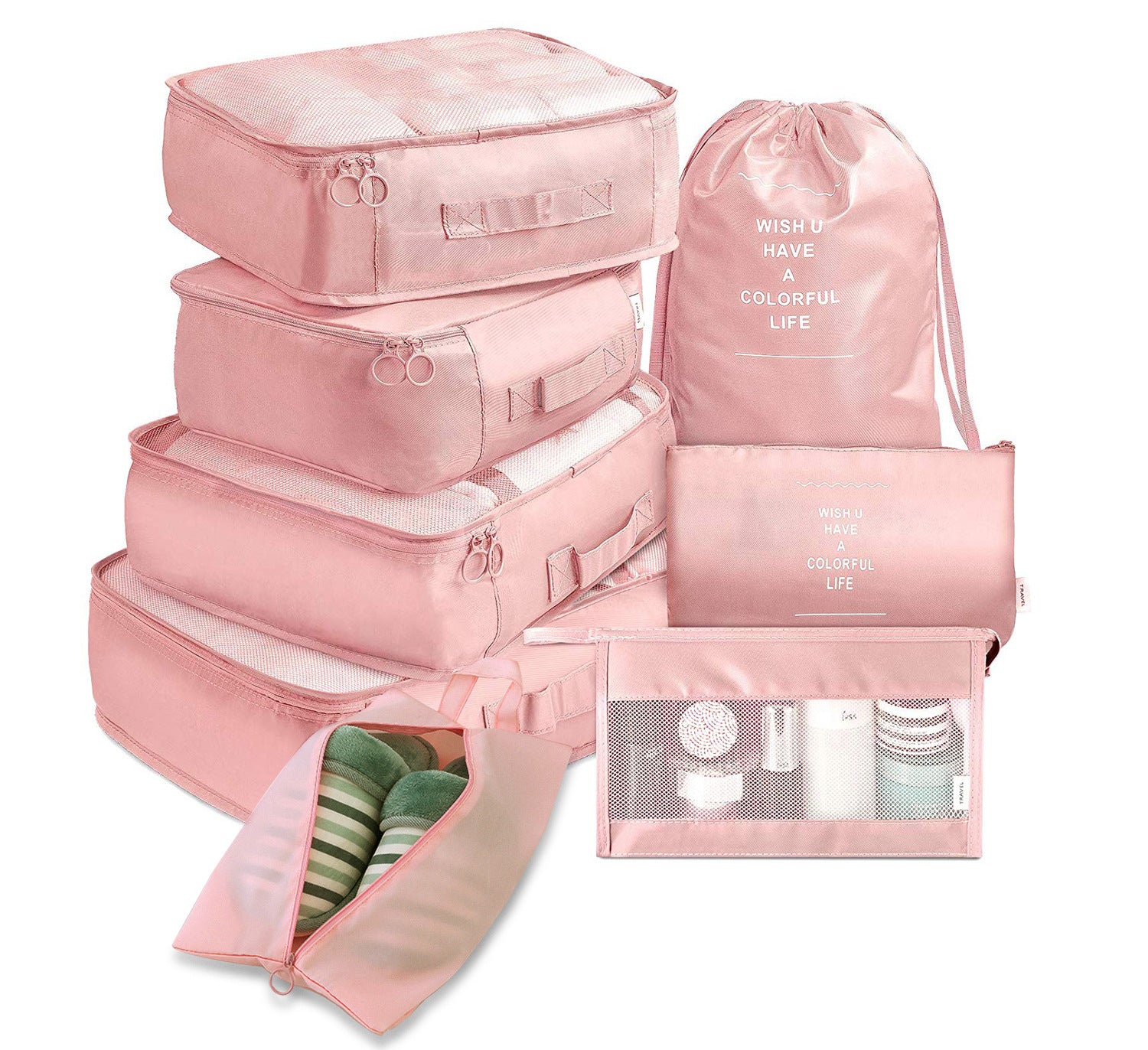 Travel Packing Cubes — 6 or 8 Piece Set