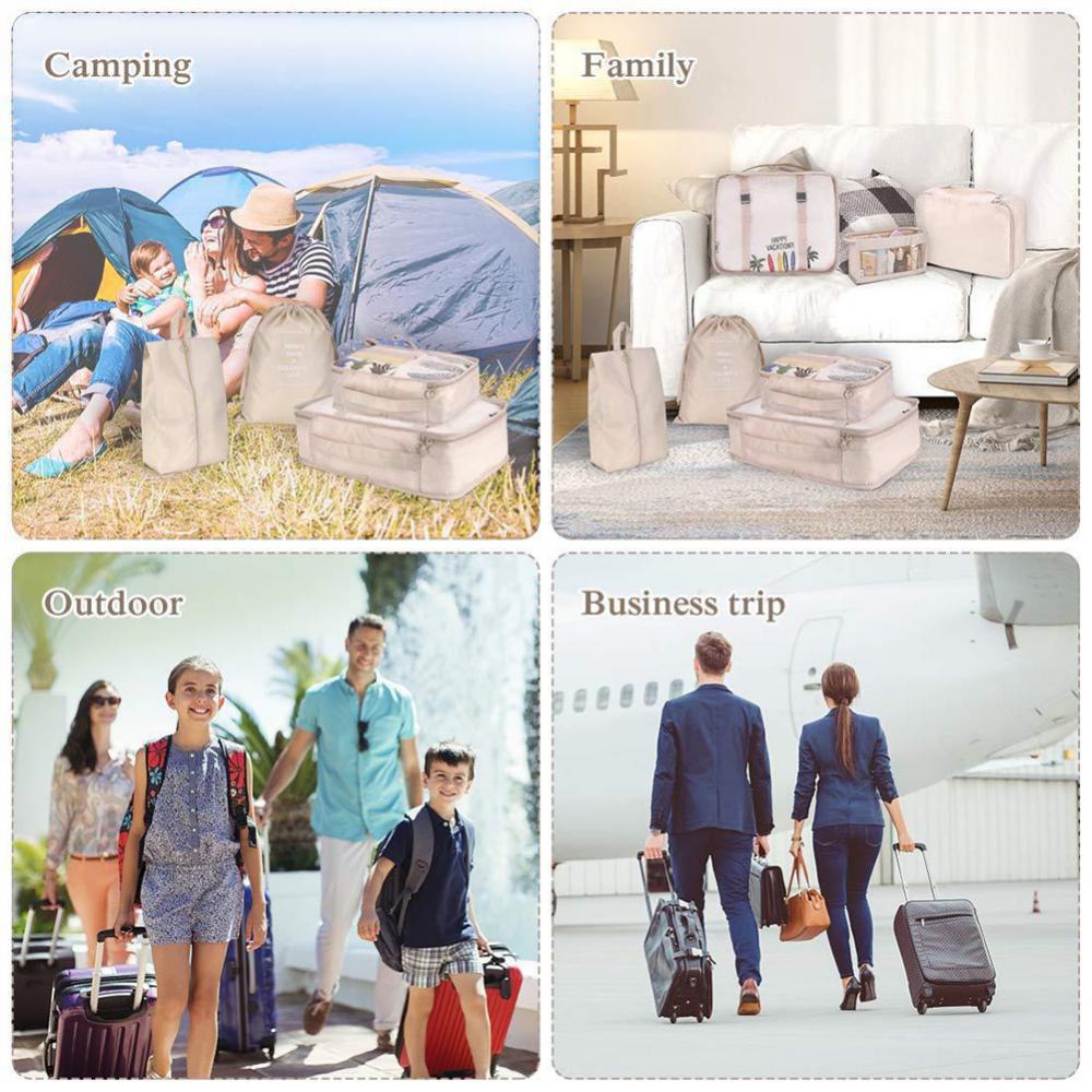 Travel Packing Cubes — 6 or 8 Piece Set