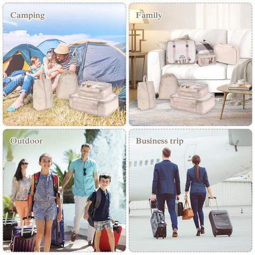 Travel Packing Cubes — 6 or 8 Piece Set